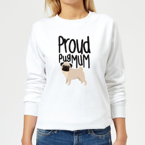 Proud Pug Mum Women's Sweatshirt - White