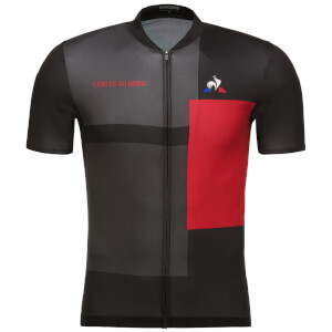 Le Coq Sportif Tour de France 2018 L'Enfer Du Nord Jersey - Black/Red