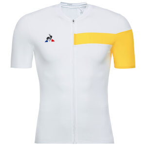 Le Coq Sportif Pro Jersey - White/Yellow