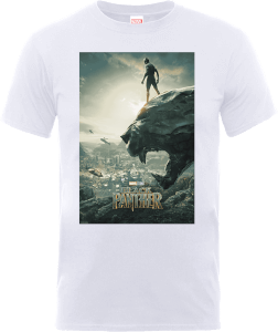 Black Panther Poster T-Shirt - White