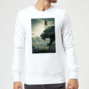 Black Panther Poster Sweatshirt - White
