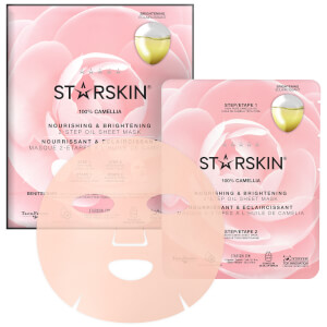 STARSKIN 100% Camellia 2-Step Oil Sheet Mask - Nourishing and Brightening