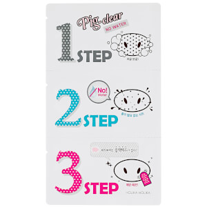 Kit 3 Étapes Réducteur de Points Noirs Pig Clear Holika Holika (Sans Eau)
