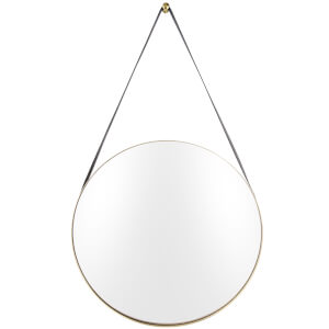 Present Time Balanced Round Mirror - Gold Rim