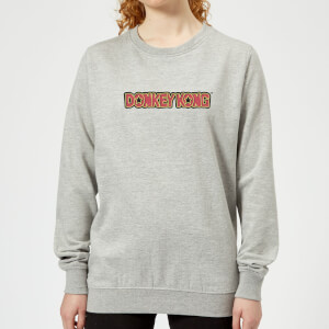 Nintendo Donkey Kong Distressed Women's Sweatshirt - Grey
