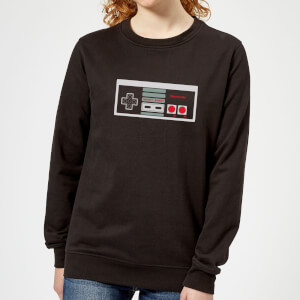 Nintendo NES Controller Chest Women's Sweatshirt - Black