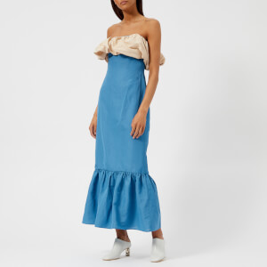 Rejina Pyo Women's Allegra Dress - Linen Dark Sky Blue/Beige