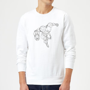 Sweat Homme Super Metroid (Nintendo) Samus - Blanc