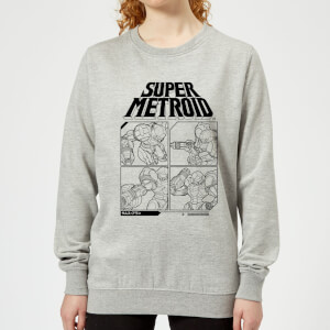 Sweat Femme Super Metroid (Nintendo) Instructional Panel - Gris