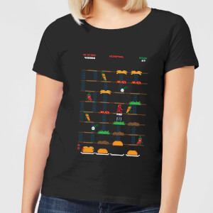 T-Shirt Femme Deadpool (Marvel) Jeu Rétro - Noir