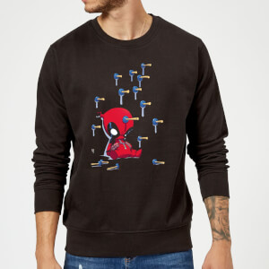 Sweat Homme Deadpool (Marvel) Cartoon Knockout - Noir