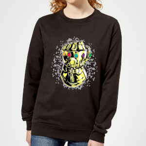 Marvel Avengers Infinity War Fist Comic Women's Sweatshirt - Black