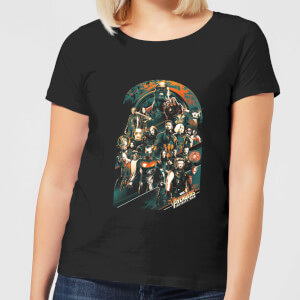 Marvel Avengers Infinity War Avengers Team Damen T-Shirt - Schwarz