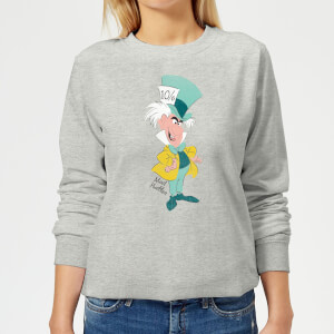 Sweat Femme Chapelier Fou Alice au Pays des Merveilles Disney - Gris
