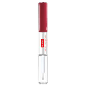 PUPA Made To Last Waterproof Lip Duo - Liquid Lip Colour and Top Coat - Deep Ruby 4 ml