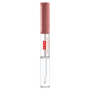 PUPA Made To Last Waterproof Lip Duo - Liquid Lip Colour and Top Coat - Natural Brown 4ml