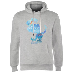 Disney Princess Filled Silhouette Ariel Hoodie - Grey