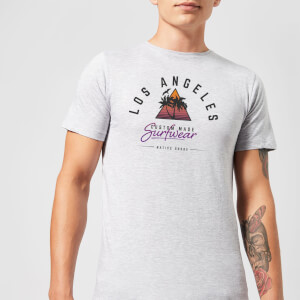 Native Shore Men's Los Angeles Surfwear T-Shirt - Grey
