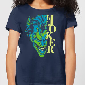 DC Comics Batman Split Joker Stare Women's T-Shirt - Navy