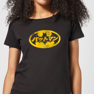 Batman Japanisches Logo Damen T-Shirt - Schwarz
