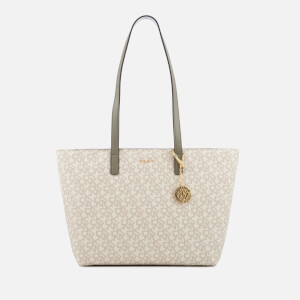 DKNY Women's Bryant Medium Logo Tote Bag - Hemp Logo Clay