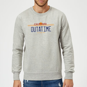 Sudadera Regreso al futuro Matrícula Outatime - Hombre - Gris