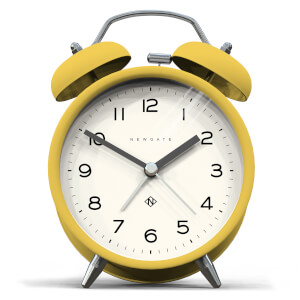 Newgate Charlie Bell Echo Silent Alarm Clock - Yellow