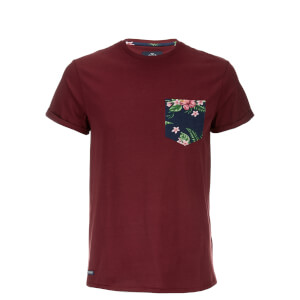 Threadbare Men's Tiki Pocket T-Shirt - Burgundy