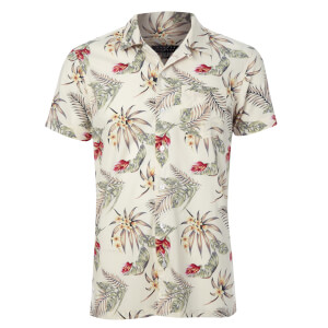 Chemise à Manches Courtes Homme Jason Tropical Broken Standard - Blanc Cassé