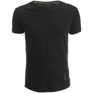 Ringspun Men's Honda Ribbed Shoulder T-Shirt - Faded Black