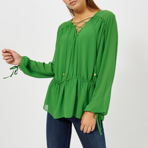 MICHAEL MICHAEL KORS Women's Lacing Top - Green