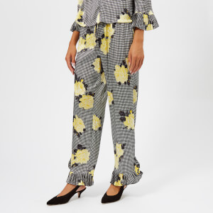 Ganni Women's Calla Silk Trousers - Black