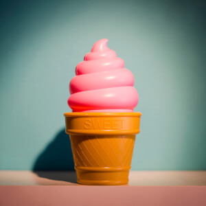 Ice Cream LED Night Light - Pink