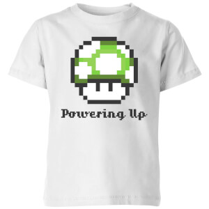 Nintendo Super Mario Powering Up Kid's T-Shirt - White