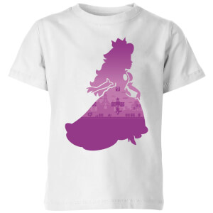 Nintendo Super Mario Peach Silhouette Kid's T-Shirt - White