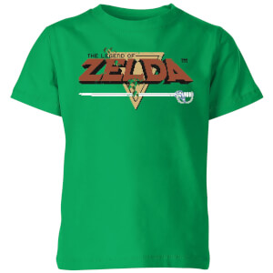 T-Shirt Enfant Logo Retro - The Legend Of Zelda Nintendo - Vert