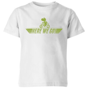 Nintendo Mario Kart Yoshi Here We Go Kid's T-Shirt - White