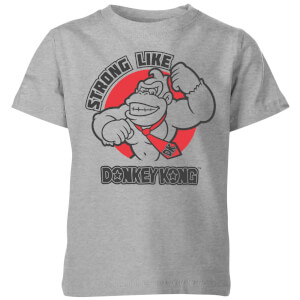 Nintendo Donkey Kong Strong Like Donkey Kong Kid's T-Shirt - Grey