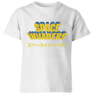 T-Shirt Enfant Space Invaders Japonais - Blanc
