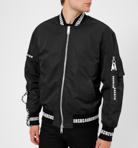 Versus Versace Men's Tape Detail Bomber Jacket - Black