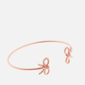Olivia Burton Women's Vintage Bow Open Ended Bangle - Rose Gold