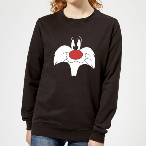 Sudadera Looney Tunes Silvestre Cara - Mujer - Negro