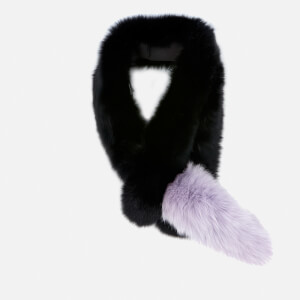 Charlotte Simone Women's Popsicle Scarf - Black/Lilac
