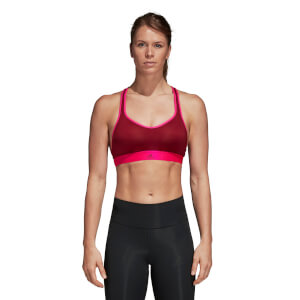 adidas Women's Stringer Racer Sports Bra - Maroon