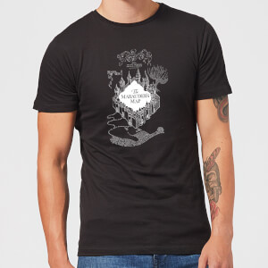 T-Shirt Homme Carte du Maraudeur - Harry Potter - Noir