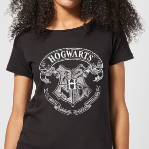 Harry Potter Hogwarts Crest Dames T-shirt - Zwart