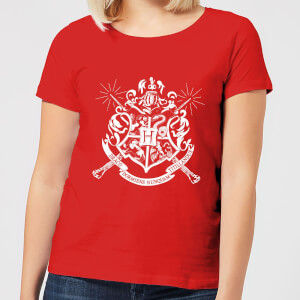 Camiseta Harry Potter Escudo Hogwarts - Mujer - Rojo