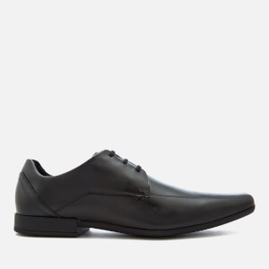 Clarks Men's Glement Over Leather Derby Shoes - Black