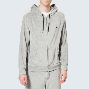 Polo Ralph Lauren Men's Velour Track Zip Fleece Jumper - Andover Heather