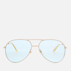 Gucci Metal Frame Sunglasses - Gold/Green